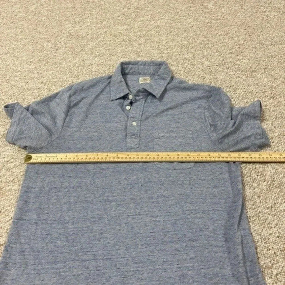 Faherty Mens Shirt Sz Large Blue Polo Cloud Pima Cotton Modal Super Soft Button - Picture 5 of 6